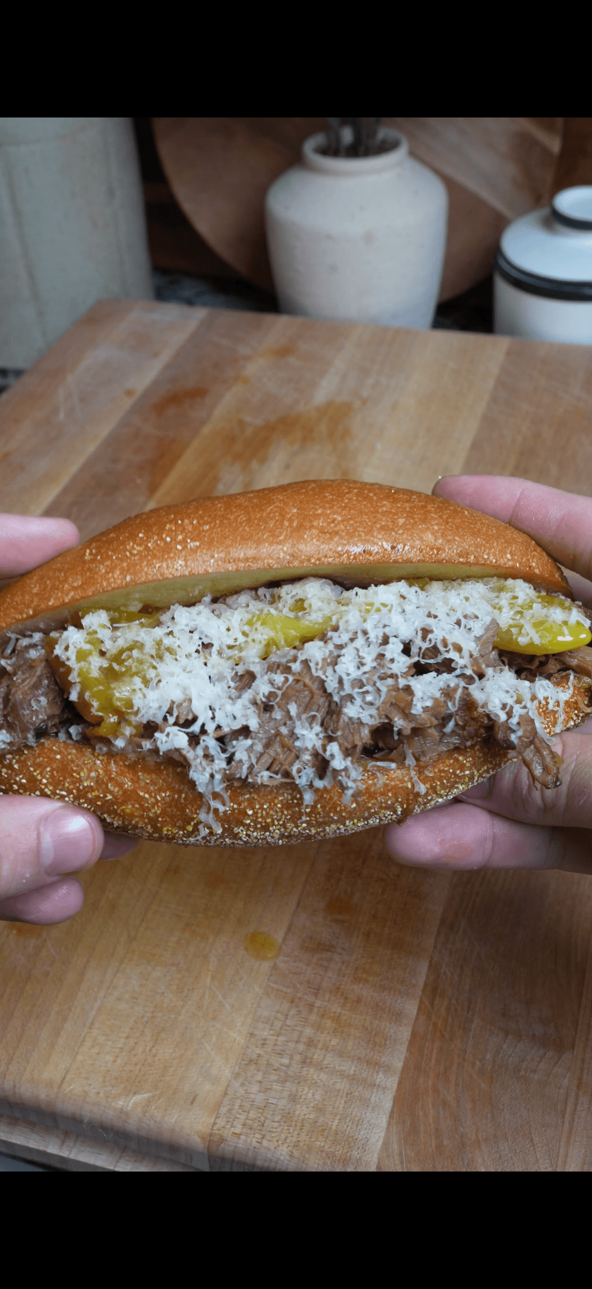 Venison Mississippi Pot Roast Sandwich