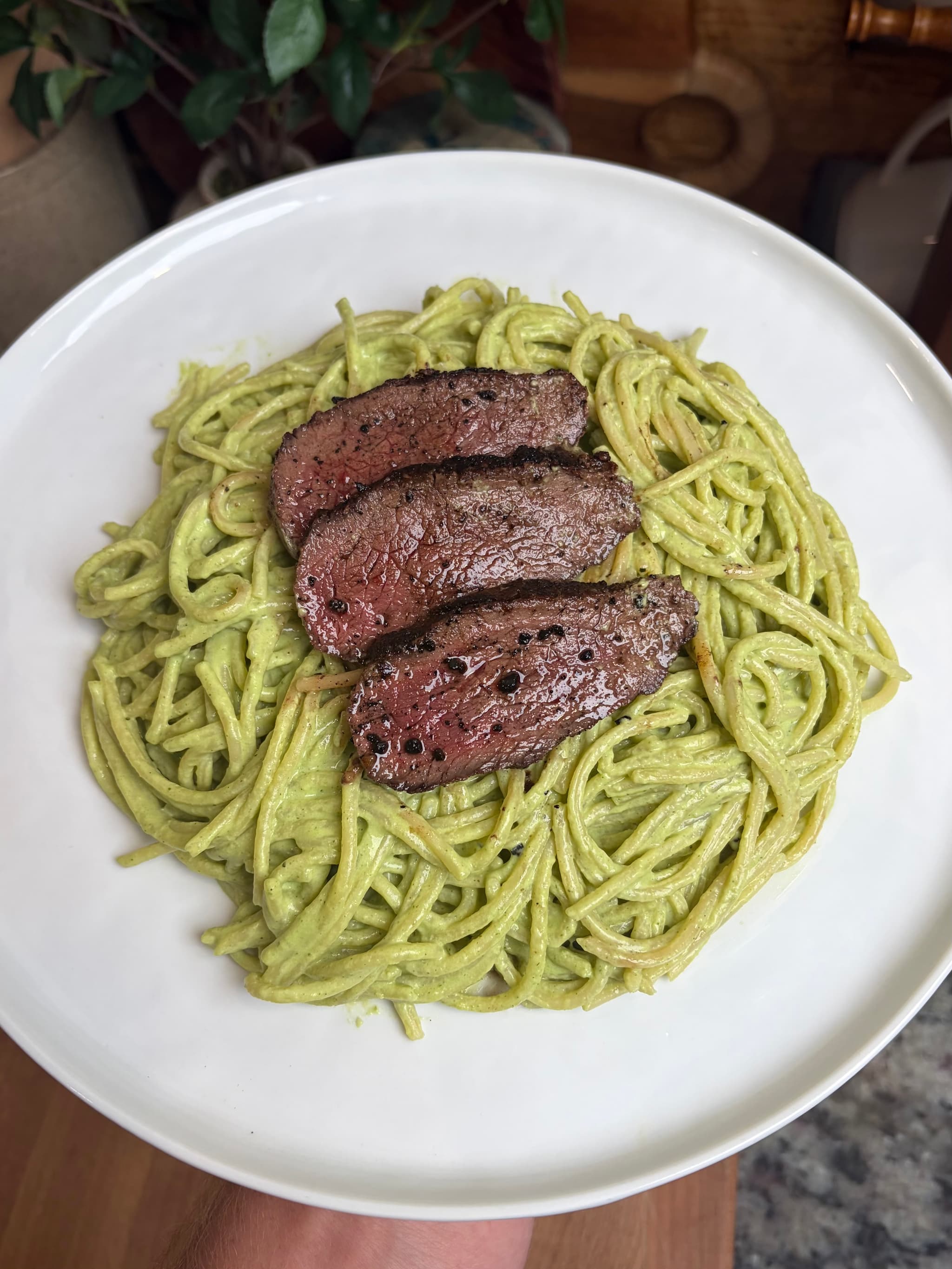Venison Green Spaghetti